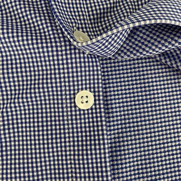 Mizzen+Main Shirt Men's XL Trim Fit Long Sleeve Button Up Blue SLIM - Picture 10 of 13